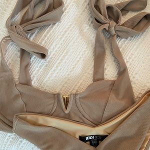 Beach Riot Tan Bikini TOP ONLY